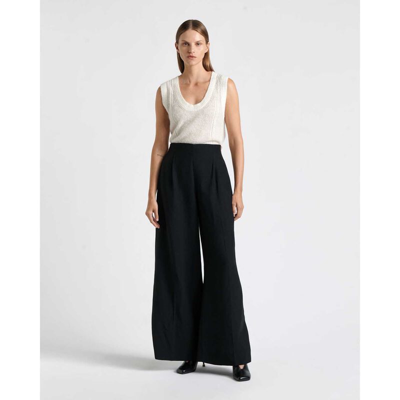 Cue Linen Blend Zip Detail Pant image number 3
